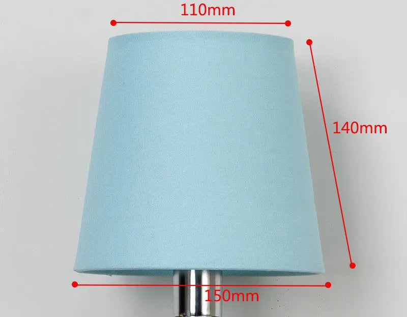 Mini modern minimalist fabric lampshade with horizontal paste design in multiple colour options