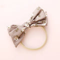 Children's knotted bow hair ring in cloth fabric with Snow White Princess printing