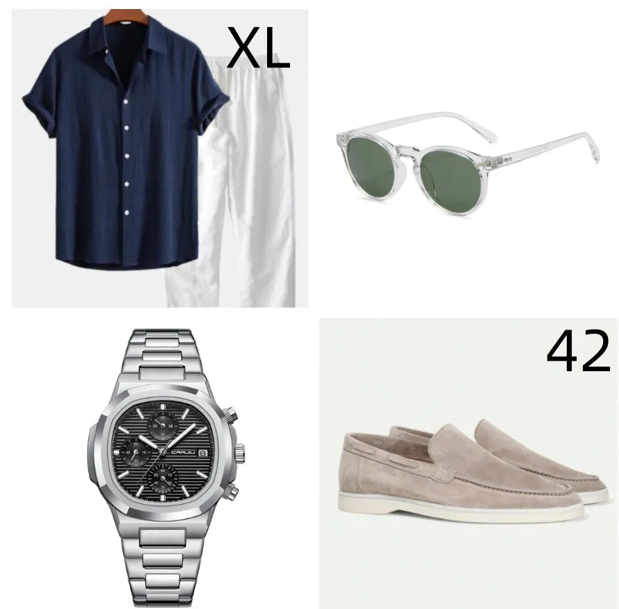 Casual loose beachwear short sleeve suit in cotton linen fabric with multiple colour options