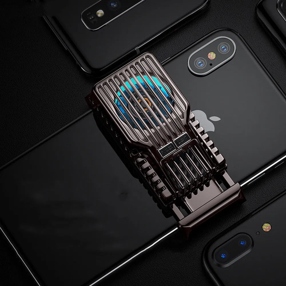 Clip-on mobile phone radiator with ABS aluminium alloy ceramic construction in Black colour for 4-7 inch smartphones