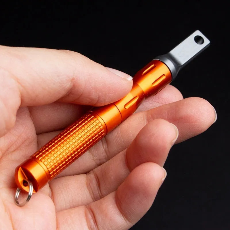 Portable mini fire starter with aluminium alloy and magnesium bar for outdoor camping and emergencies