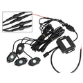 Bluetooth RGB undercar light with aluminium alloy housing and PC cover in black finish