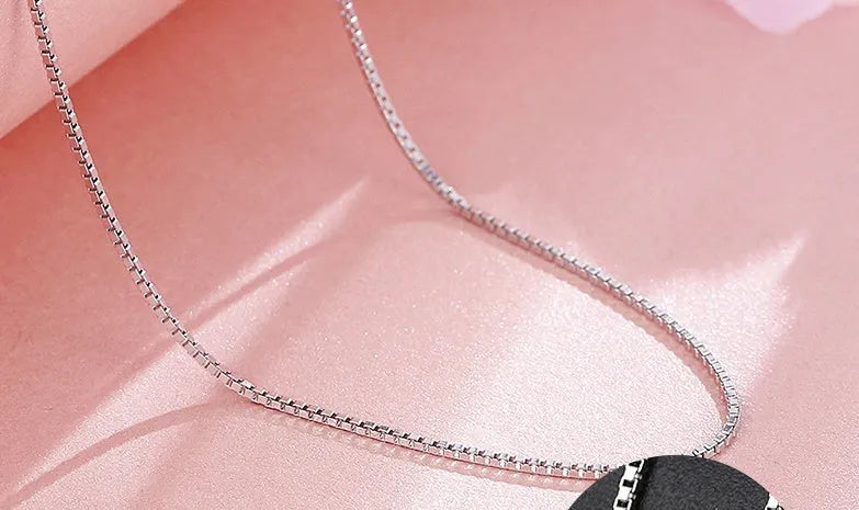 S925 sterling silver necklace with plated finish, available in multiple style options
