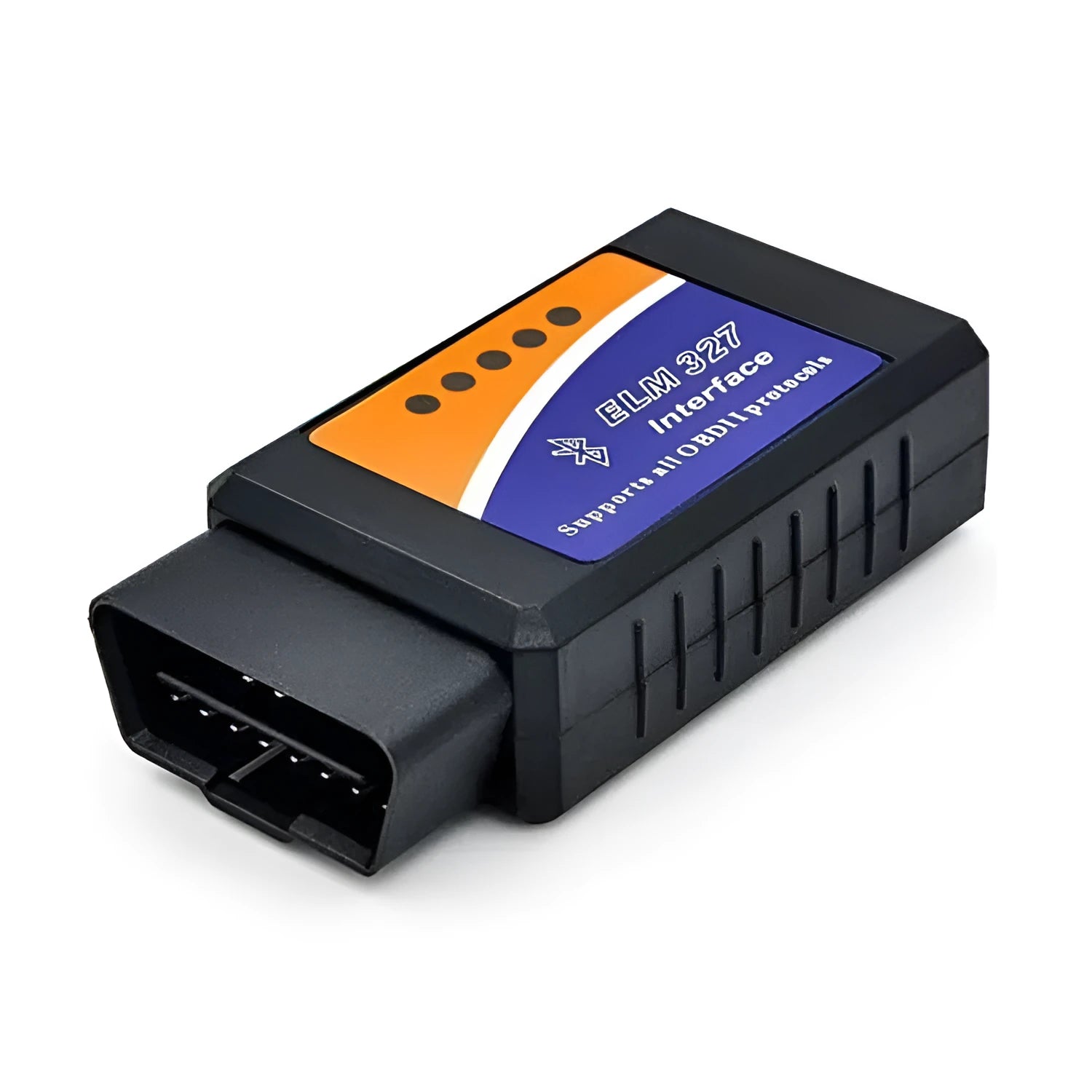 Compact Bluetooth OBD2 auto fault detector for vehicle diagnostics and engine code reading