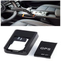 Black plastic mini magnetic GPS tracker with LED indicator for real-time vehicle tracking and voice recording