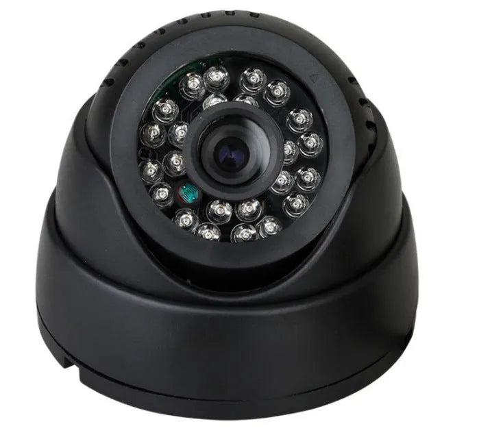 2MP 1080P AHD TVI CVI coaxial HD dome camera with 3.6mm lens and 15m IR night vision in black