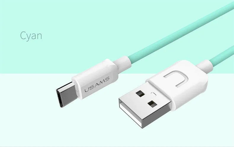 1 metre USB charging cable for Android phones in five colour options