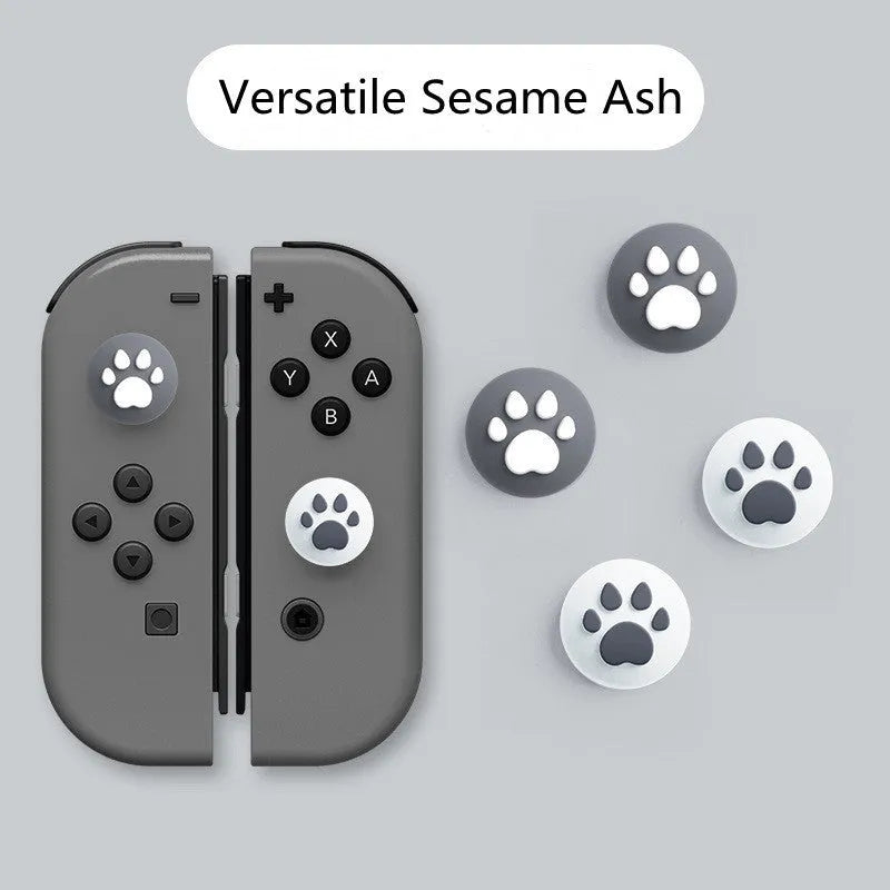 Nintendo Switch silicone joycon sleeve with four cat claw rocker caps in assorted colours