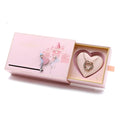 Pink Love Castle jewellery box 16x10x4.5cm plastic paper ring necklace storage case