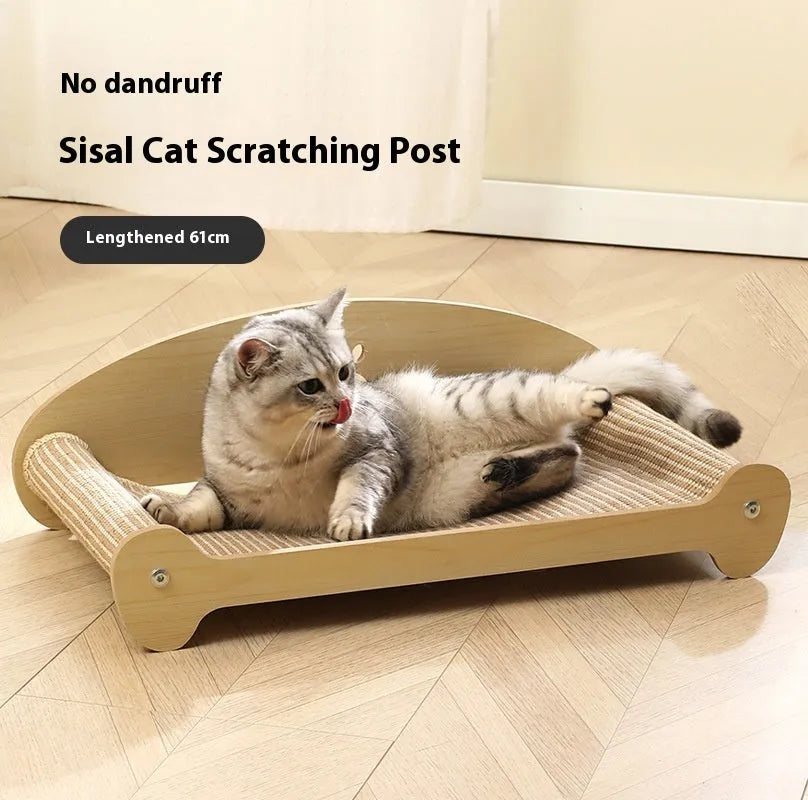 Large sisal cat scratch board with Japanese-style design and upgraded heightened build
