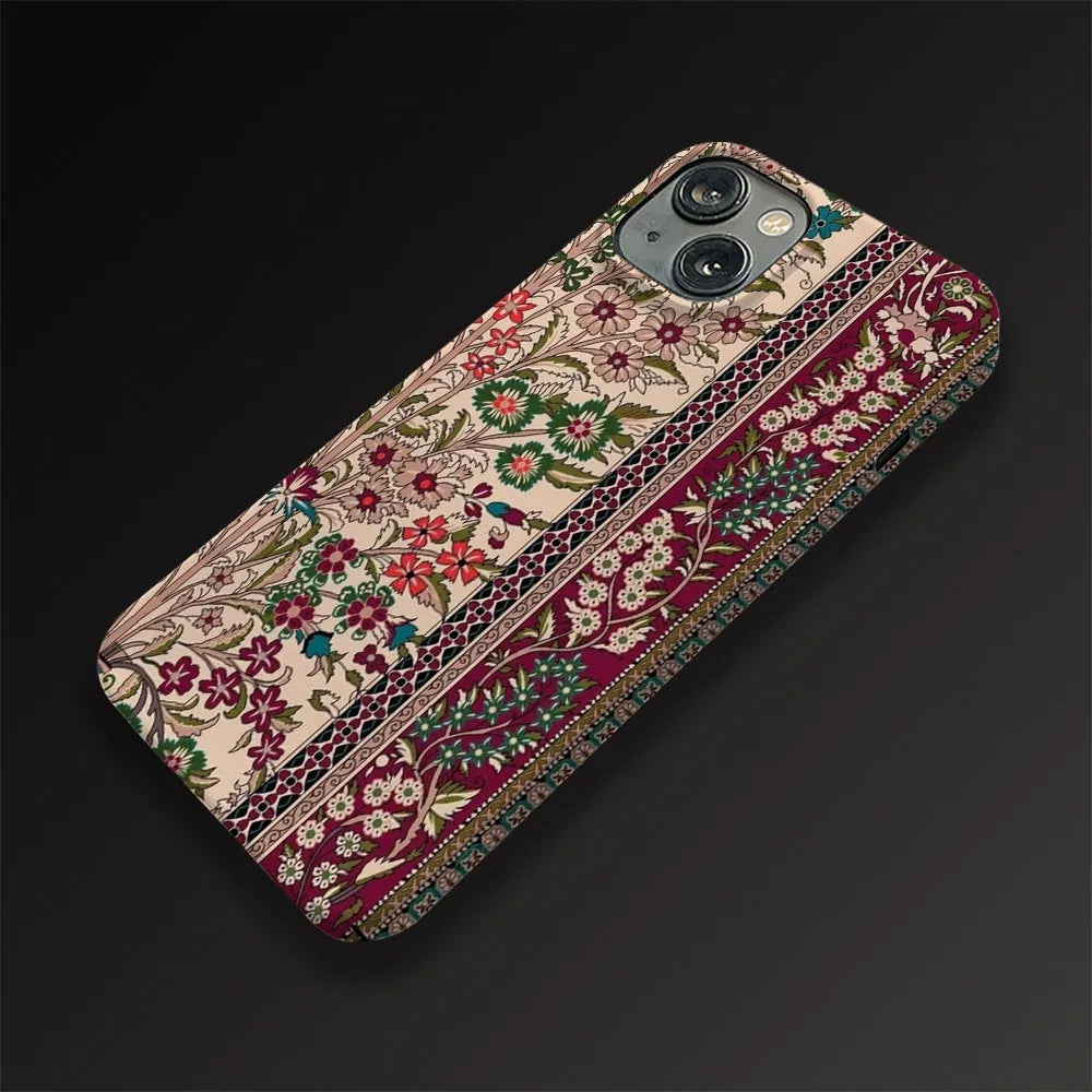 Plaid phone case with anti-fingerprint and heat dissipation for iPhone 7-16 series, frosted finish