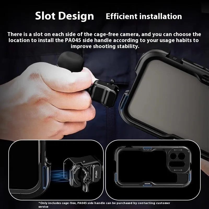 Aluminium alloy metal lens filter expansion box for iPhone 15 Pro and Pro Max with cold shoe and 67mm adapter