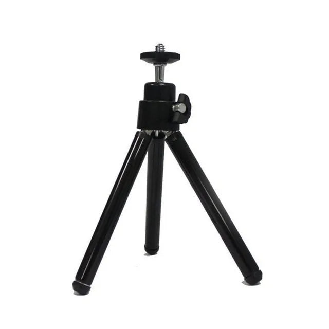 Mini flexible tripod with extendable legs and U-shaped smartphone clip for travel photography