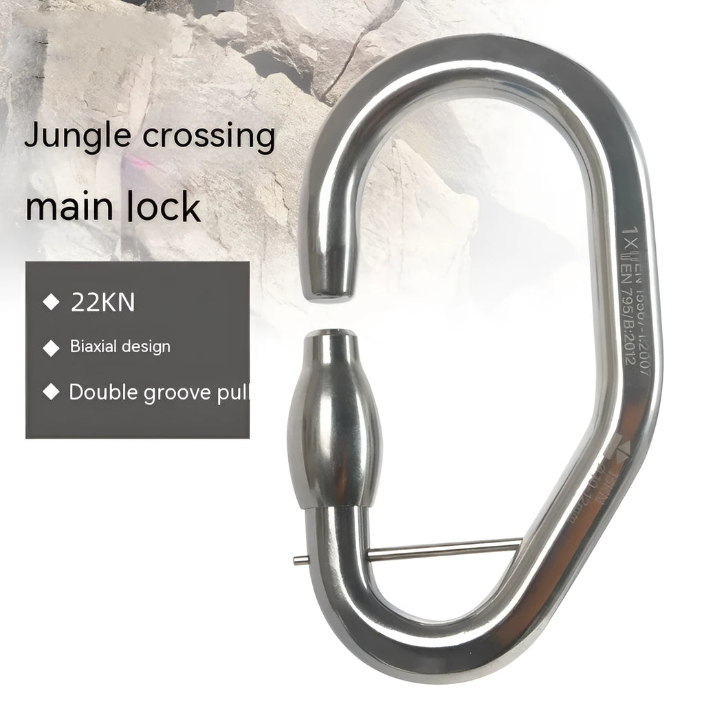 Jungle Master Lock aluminium alloy adventure protection lock with 15KN pulling force