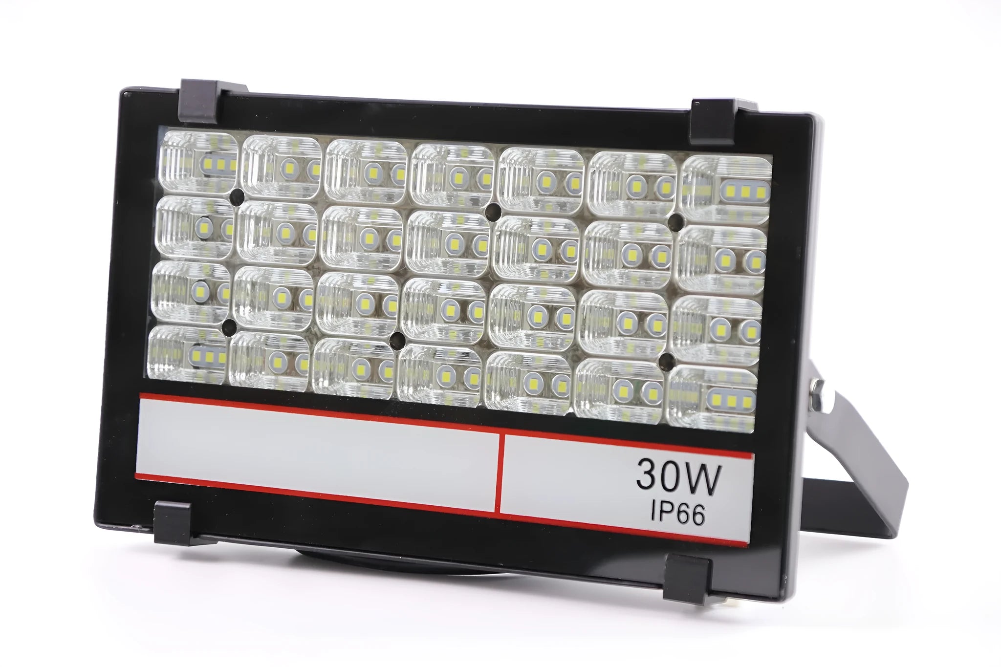Angel Eyes black LED stadium projection lights with aluminium alloy housing and tempered glass lampshade