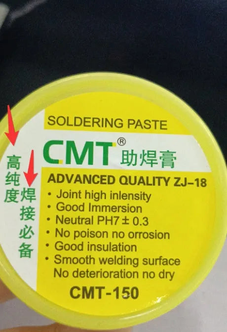 High purity rosin soldering flux paste in 50g and 85g containers for electric soldering iron