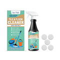 237 ml bottle of lemon floor cleaner with separate cleaning tablets.