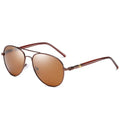 Men's polarized colour-changing sunglasses with alloy frame in black silver finish