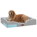 Detachable memory sponge cat bed in light gray cloth with memory foam core, available in sizes S to XL