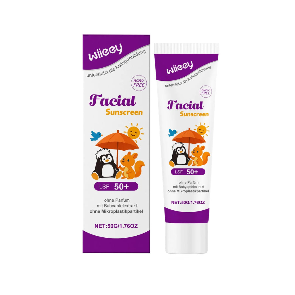 50g summer sunscreen cream tube with broad-spectrum UV protection ingredients