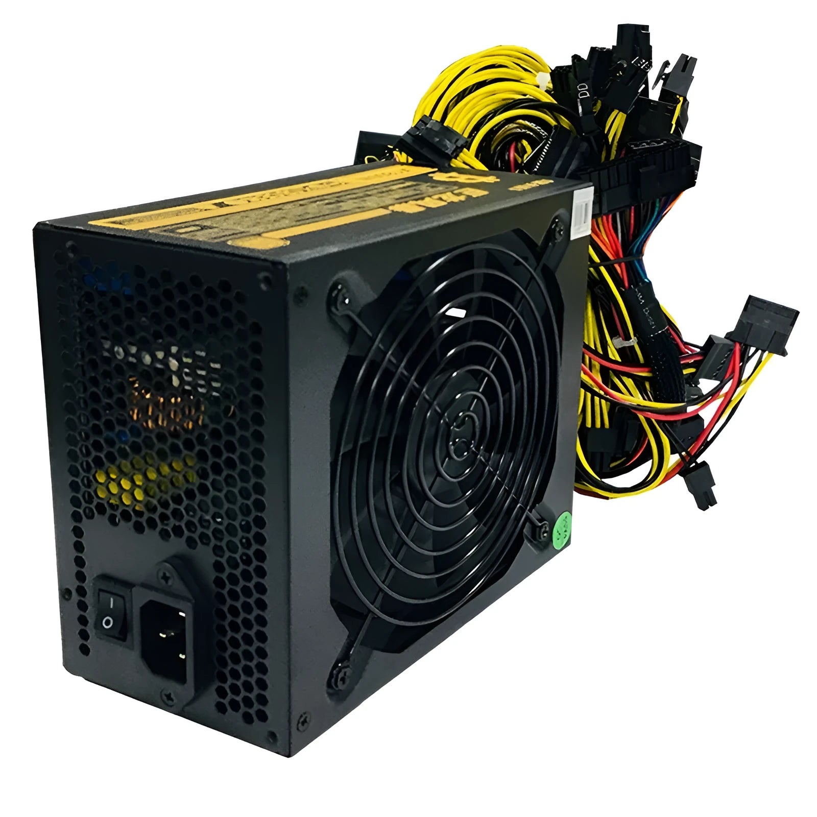 Black 110V server power supply unit with multiple cable connectors for AMD CPU systems.