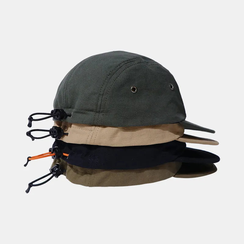 Unisex cotton baseball cap with distressed letter embroidery in army green, dome top, and short brim