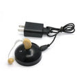 Black rechargeable hearing aid amplifier with silicone construction designed for elderly users