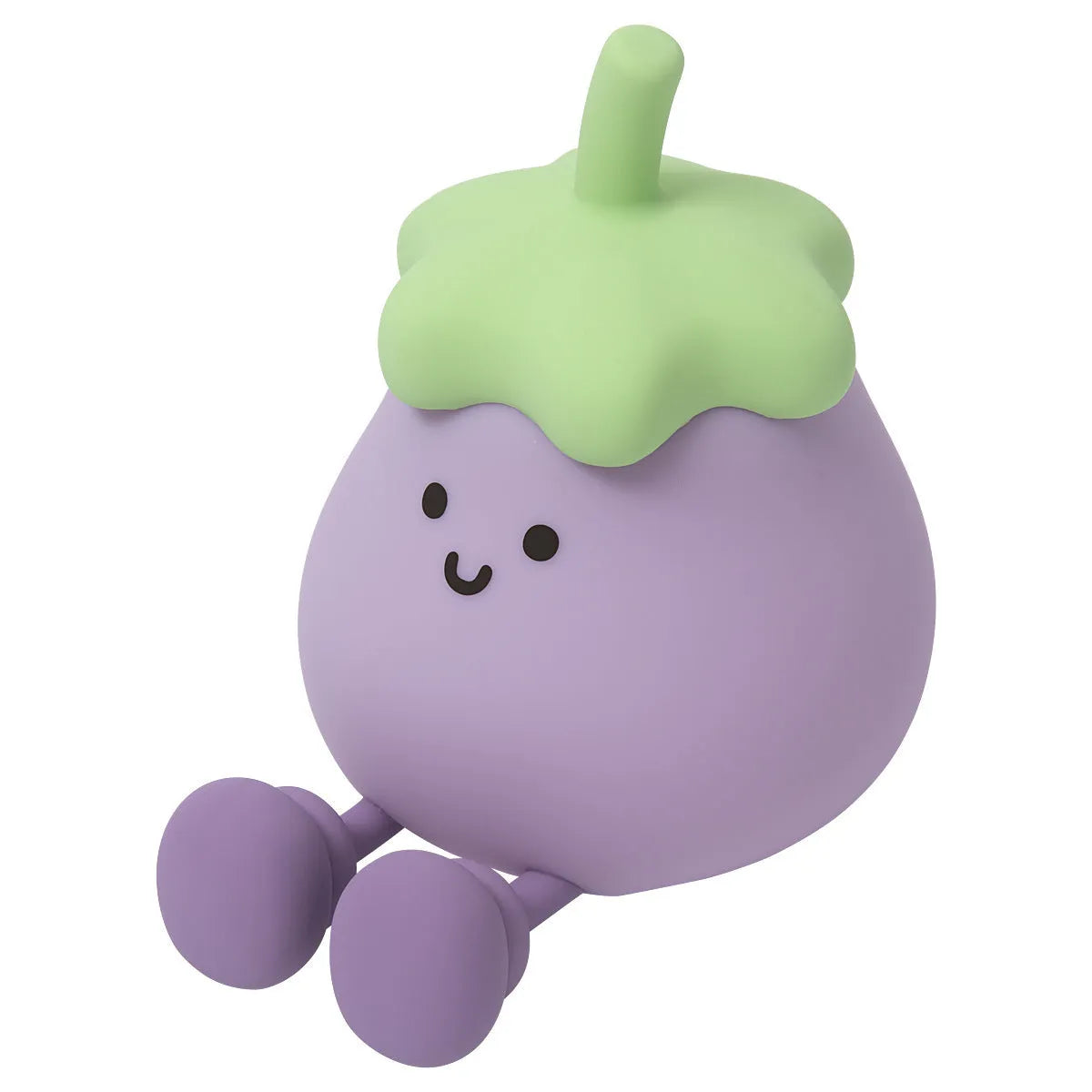 Cartoon eggplant shaped night light emitting soft yellow glow