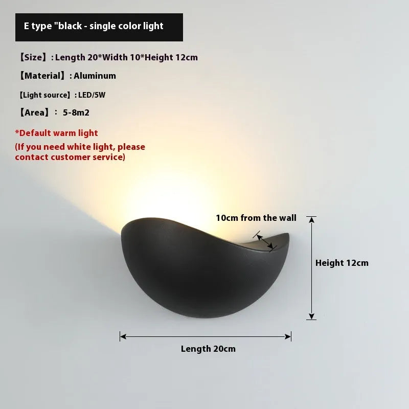 Black bird's nest style waterproof aluminium LED courtyard lamp with IP65 rating for outdoor and bedroom use.