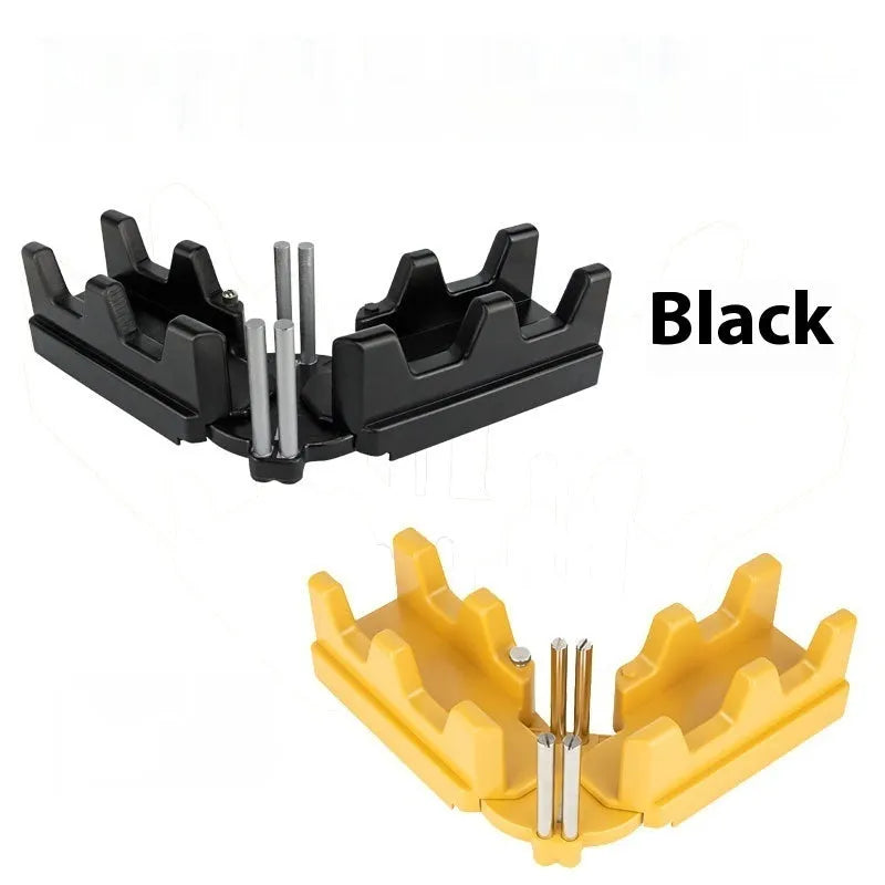 2-in-1 mitre measuring cutting tool black and yellow ABS plastic stainless steel angle marking tool