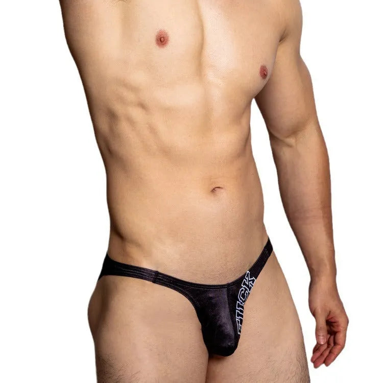 Low waist white polyester briefs for women on a mannequin.
