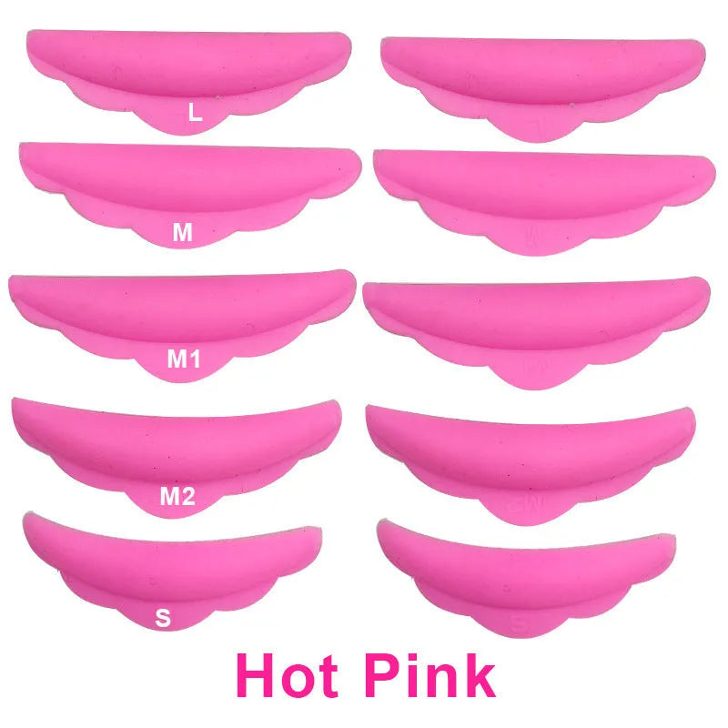 Silicone gasket set for eyelash planting false eyelash aid tool blue green pink rose red transparent
