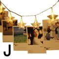 LED star clip string lights with warm white or colour LEDs in 3 metre length for room decoration