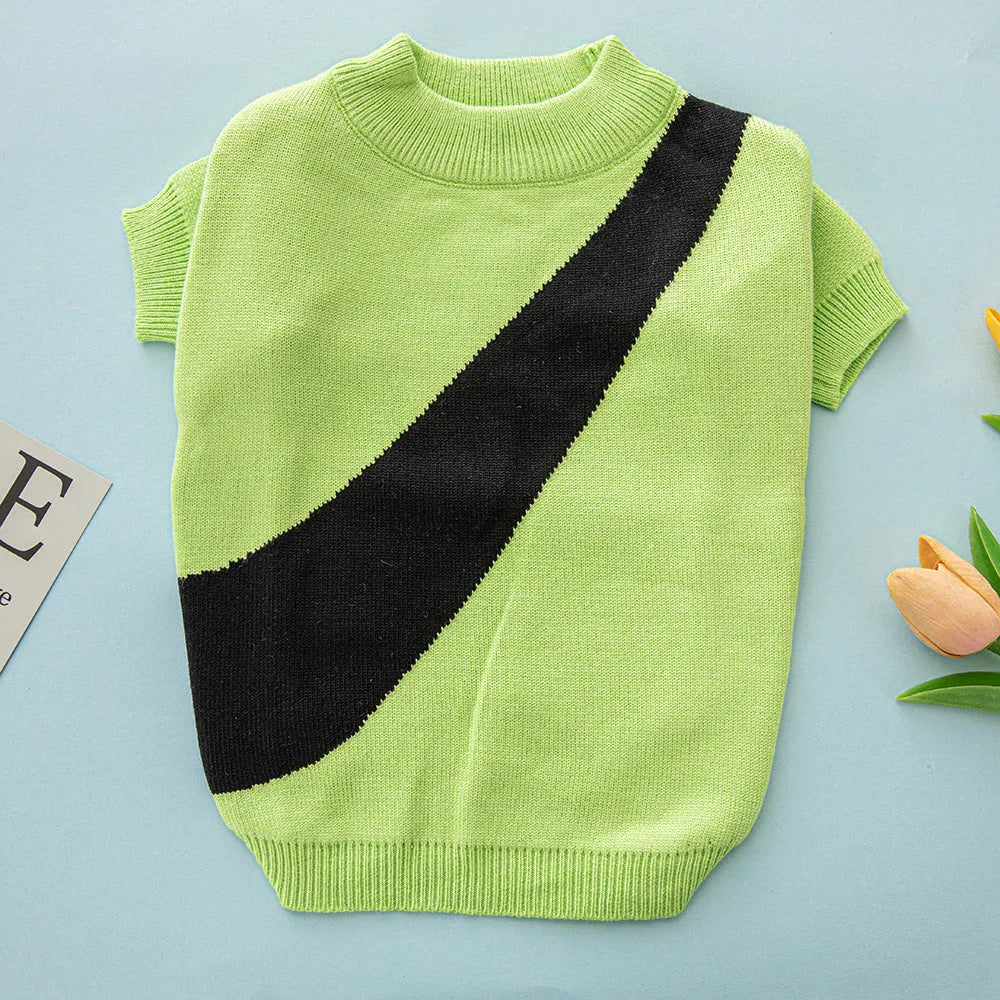 Knitted wool dog jumper for corgis and poodles in various colours