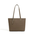 Genuine leather women's tote bag with 30cm width and internal organisation compartments