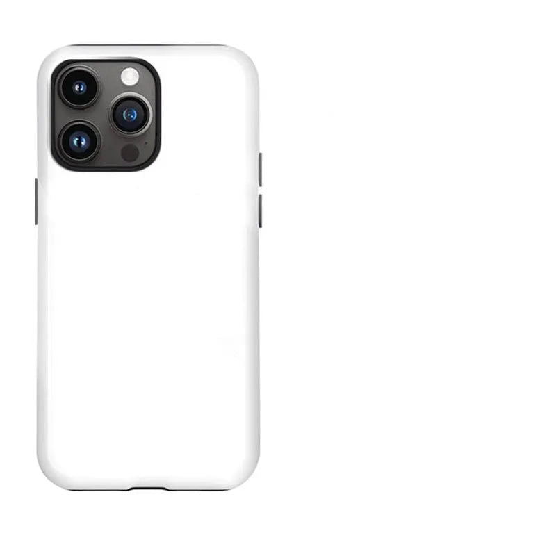 Round edged frosted film phone case for Apple iPhone in white, showing full package coverage