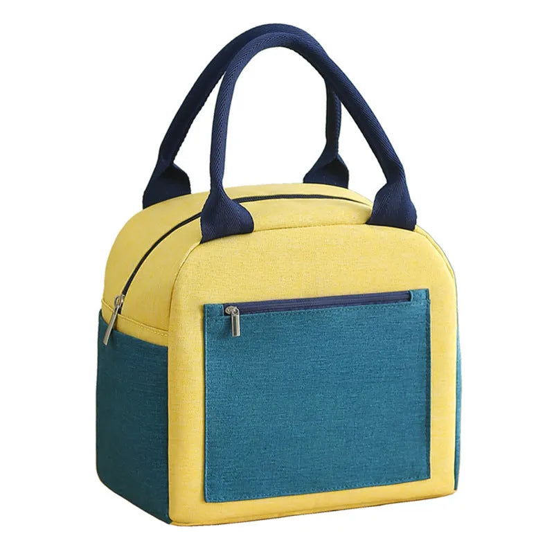 Aluminium foil lunch insulation bag in Oxford cloth with colour options for travel food transport