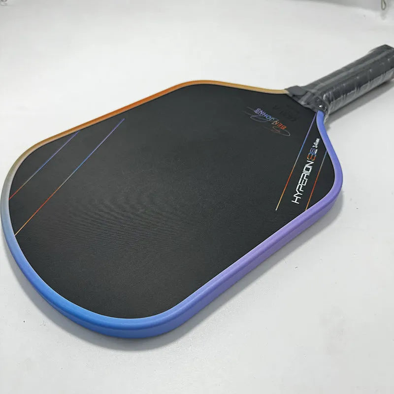 Aurora Multicolor Hyperion pickleball racket with carbon fibre face and multicolour frosted matte finish