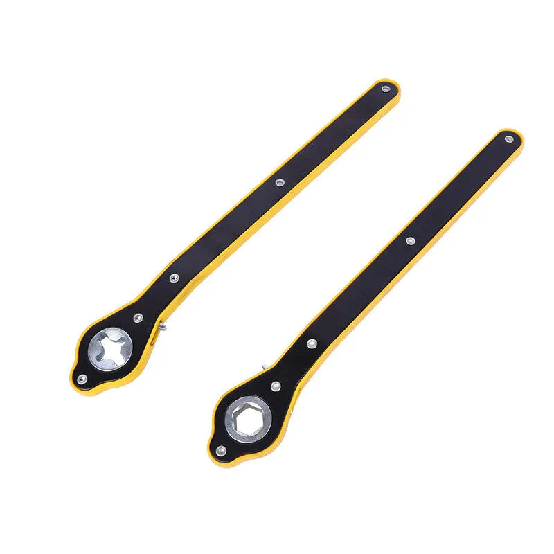 Hand crank rocker car jack with single head wrench in high carbon steel galvanized finish