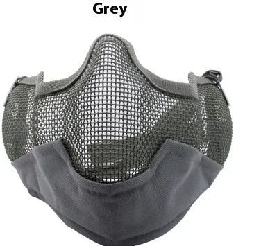 Carbon steel protective face mask with head-mounted design in multiple colour options