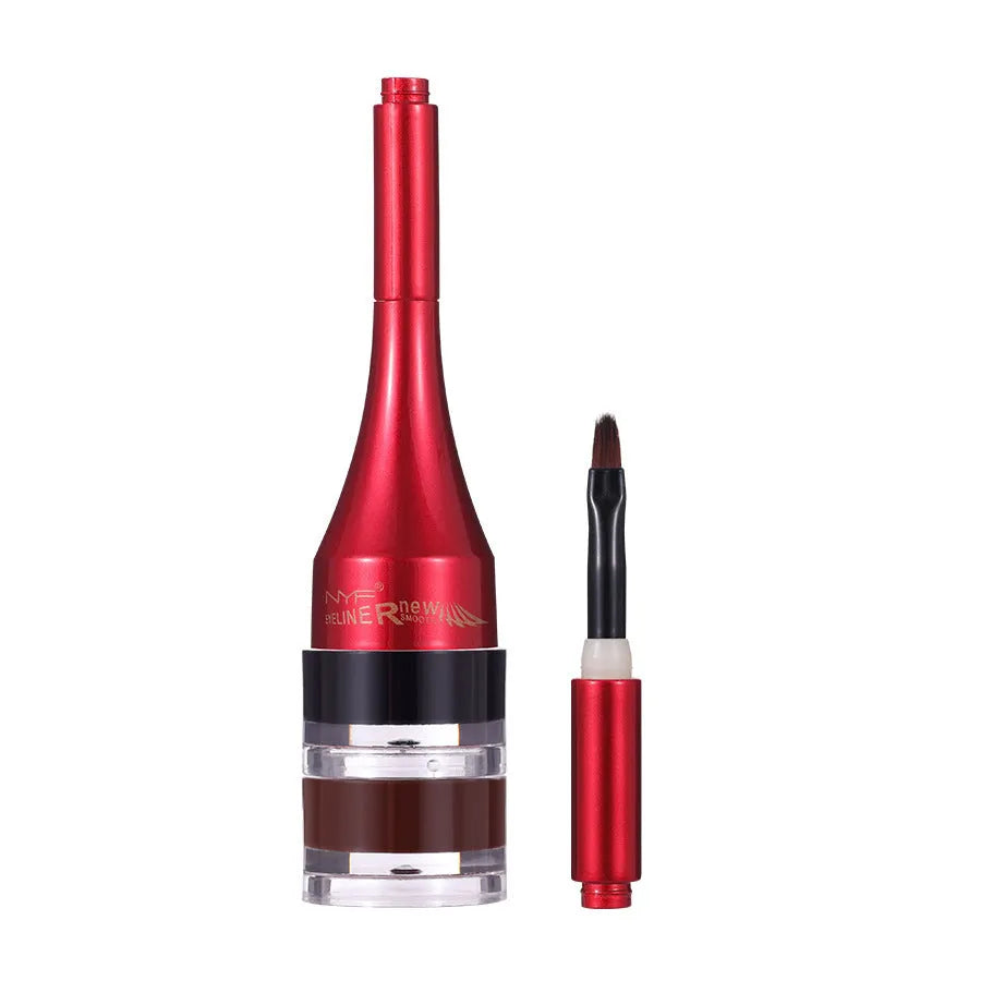 Multifunctional waterproof smooth eyeliner eyebrow pencil brown and black 2g dual-ended