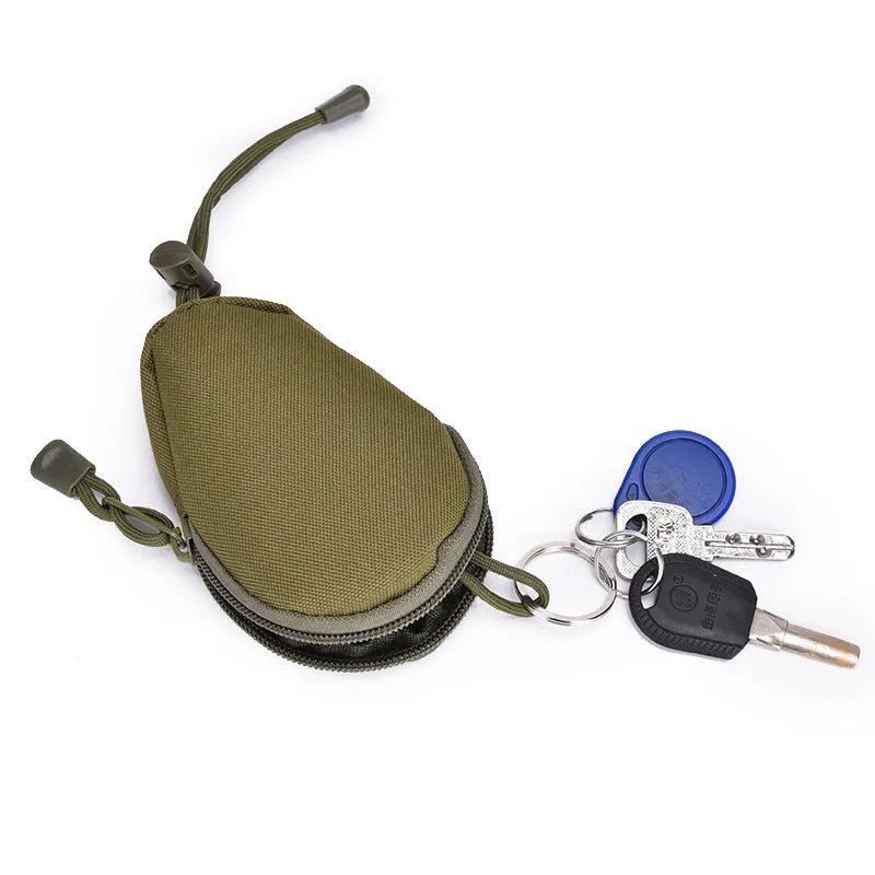 Outdoor Oxford cloth key bag with telescopic rope measuring 13cm by 8cm