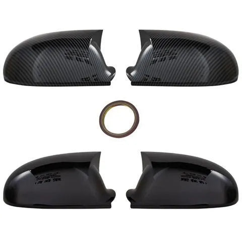 Pair of horn bright black plastic reflector shells for Volkswagen Sagitar 2006-2011.