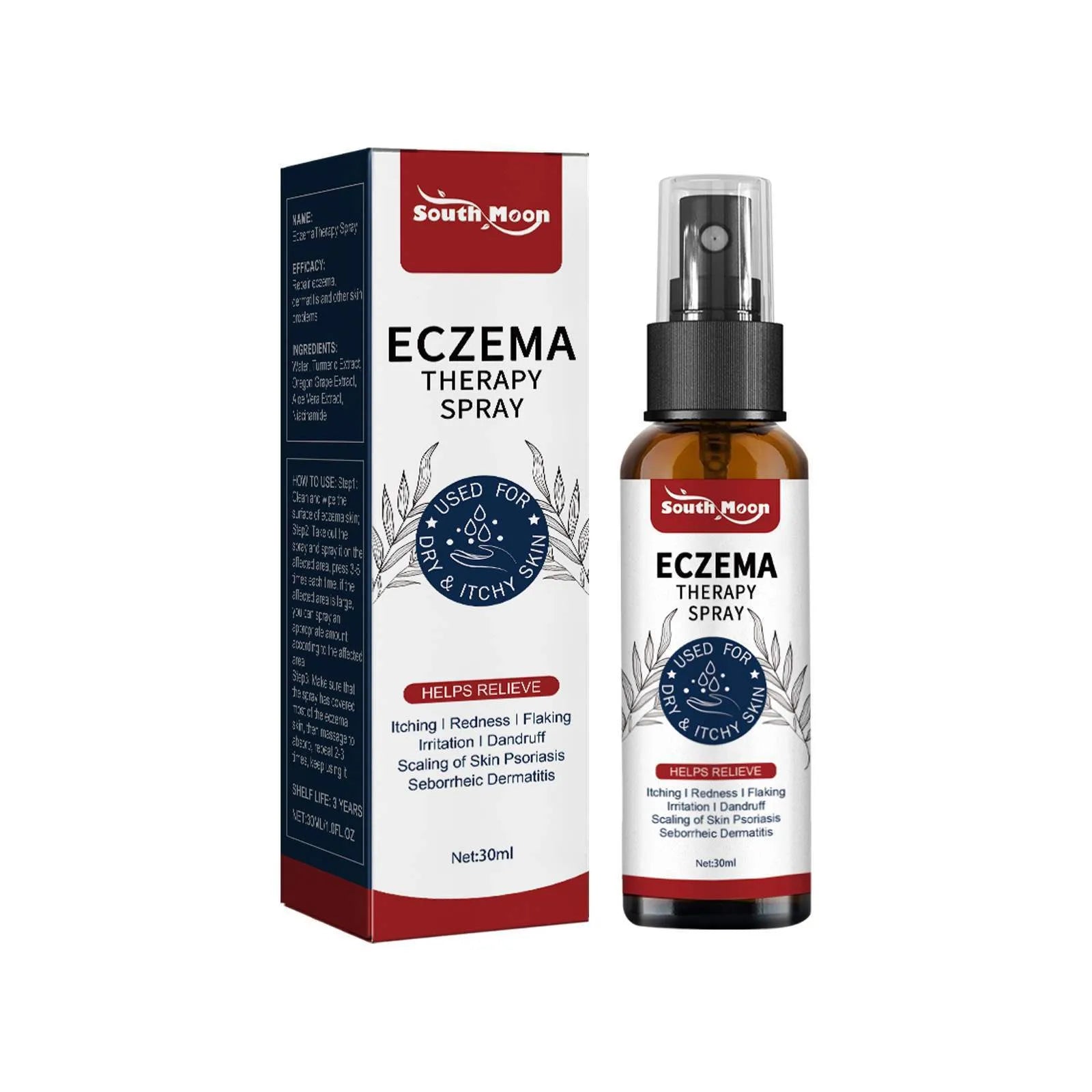 30ml skin itching repair spray with Kraft moss care formulation for body use