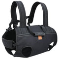 Black Oxford cloth dog backpack for medium to large dogs with soft construction