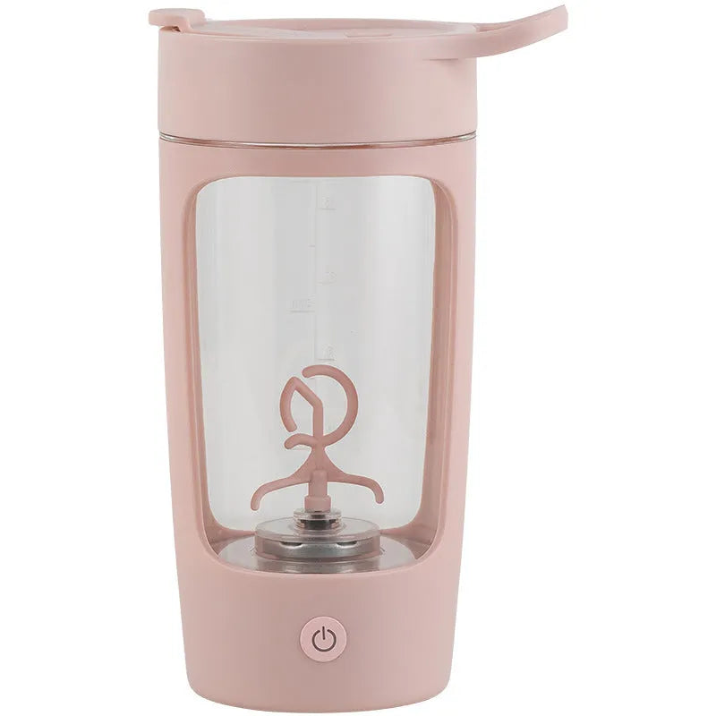 Portable automatic blender cup in black, blue, pink, or white colours showing 650ml capacity