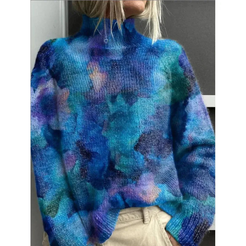 Women's casual polyester top with 3D abstract Christmas pattern in multiple colour options