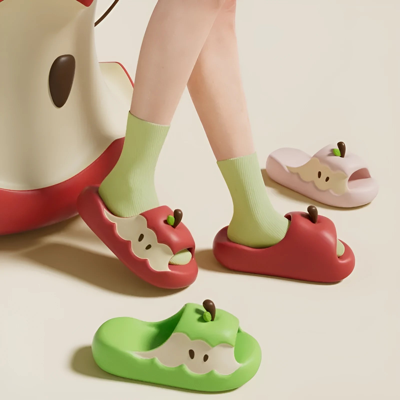EVA parent-child sandals with fruit cartoon design in multiple colour options