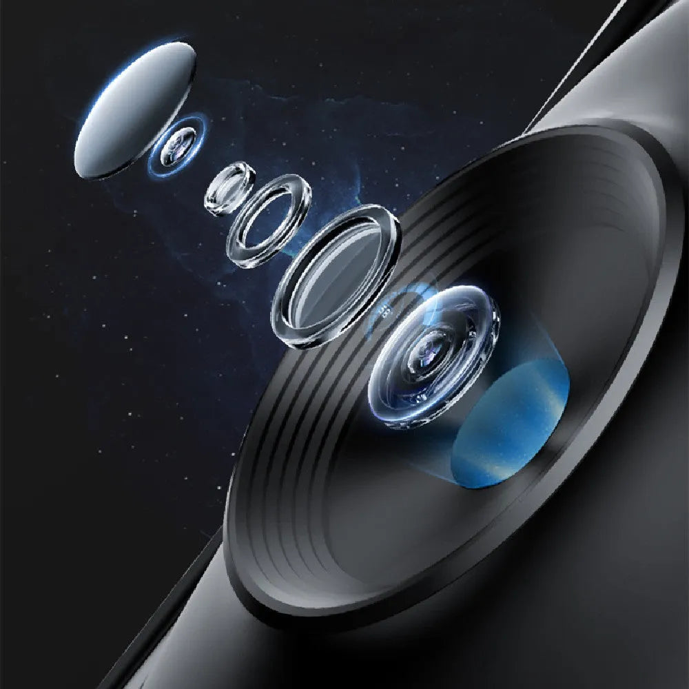 New Automatic Tracking Stabiliser with 360° rotation, ABS body, dark black colour, on a desktop with USB cable