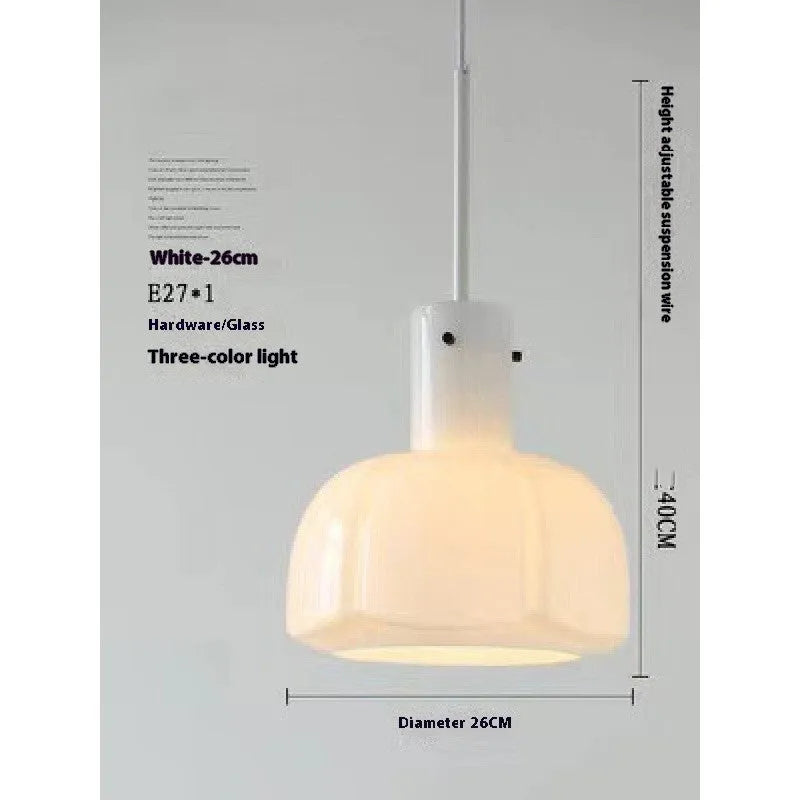 Medieval glass bud pendant chandelier in retro style for dining room or bedroom